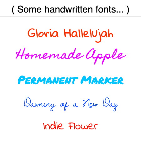 Handwritten Fonts