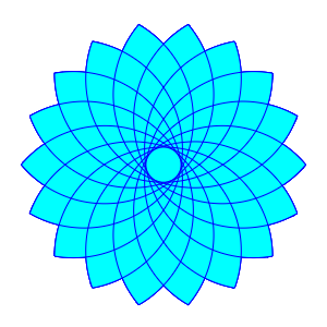 Spirograph of arcs